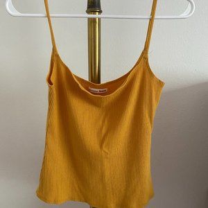 Reformation Ribbed Yellow Tank Top